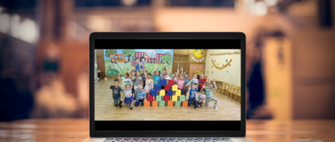 Лего городок в детском саду с ноутбука